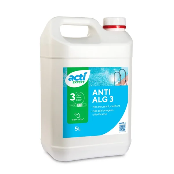 Anti-algue 3 acti bidon 5L préventif liquide est une solution puissante et polyvalente