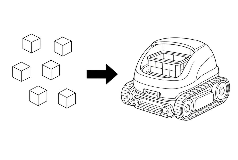 <h1 style="text-align: center; font-size: 32px; font-weight: 800; color: #0a0e27; margin-bottom: 8px; letter-spacing: -0.5px;"> Cubes Robot Aquaneed Flow 1 Votre robot passe chaque semaine et pourtant l'eau garde ce voile fin, jamais tout à fait limpide ?