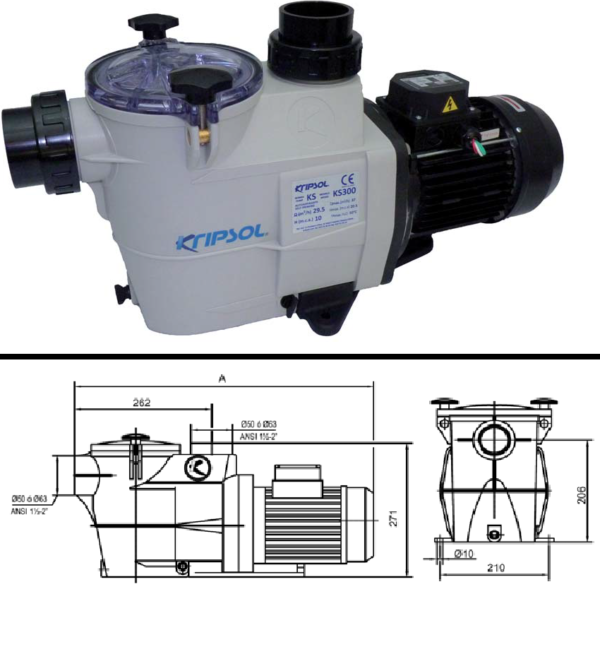 Pompe de filtration Kripsol KSE Mono IE2 – Image 3
