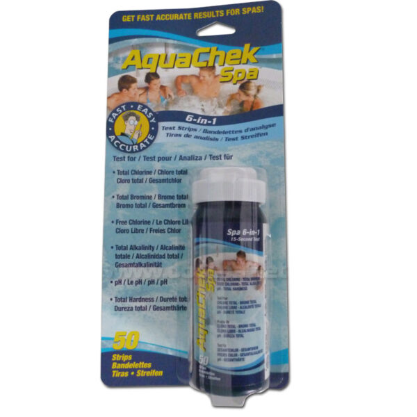 Boîte de 50 bandelettes d'analyse AquaChek Spa 6-en-1