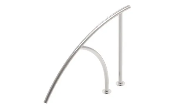 Barre sortie de bain avec platine soudée