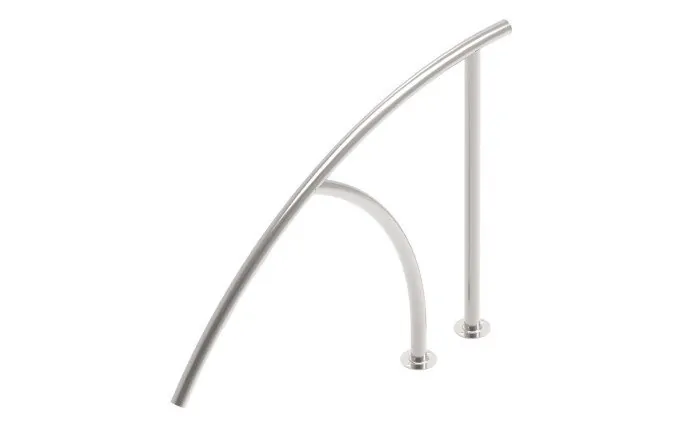 Barre sortie de bain avec platine soudée
